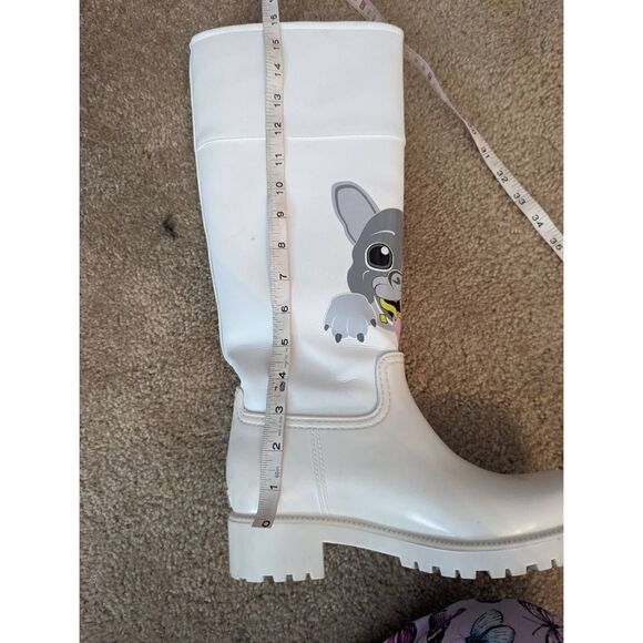 Sam Edelman Anabelle 2 white boots cartoon character sz 7 - Picture 8 of 10